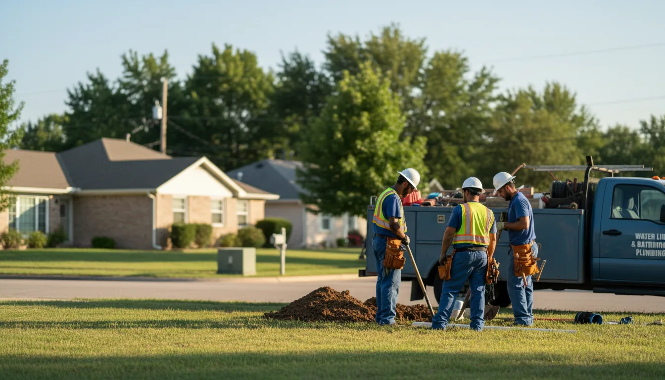 Residential water line and bathroom plumbing service in Wentworth, MO
